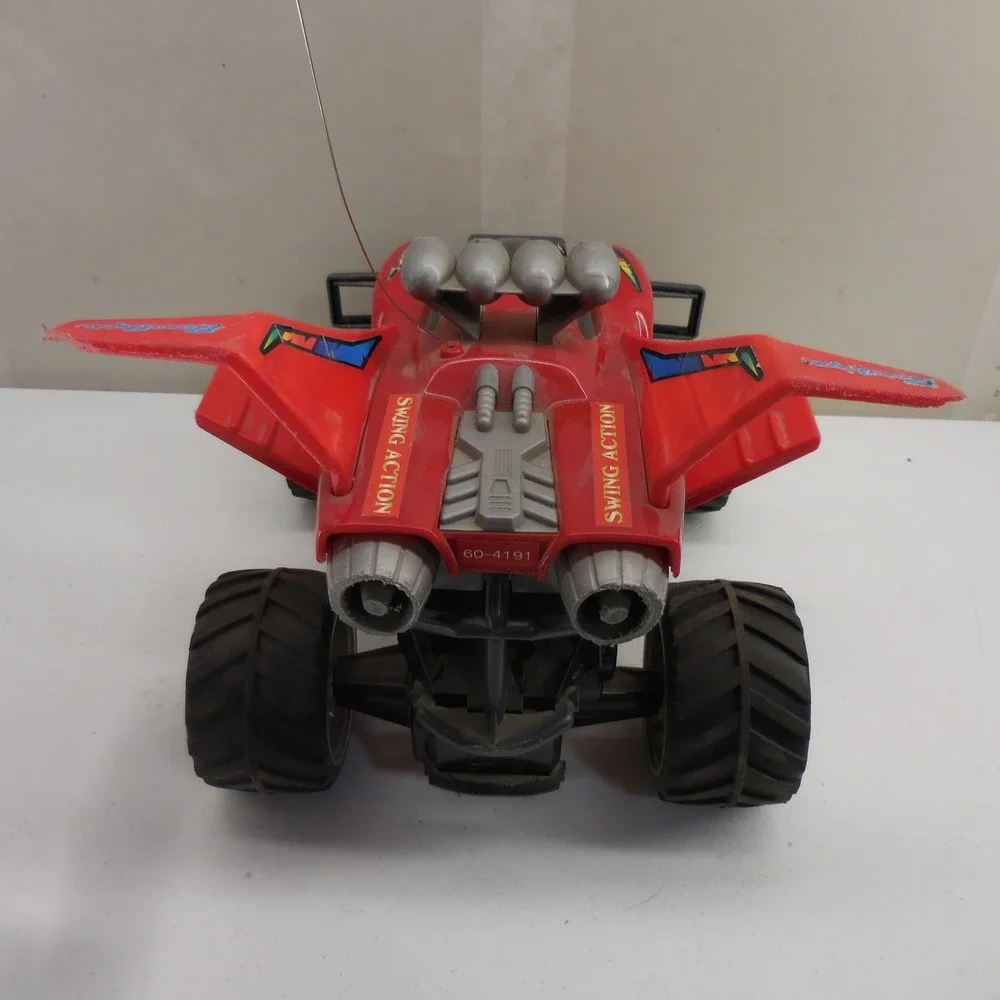 Vintage RadioShack Road Raptor RC Monster Truck Red Swing Action Tested & Works